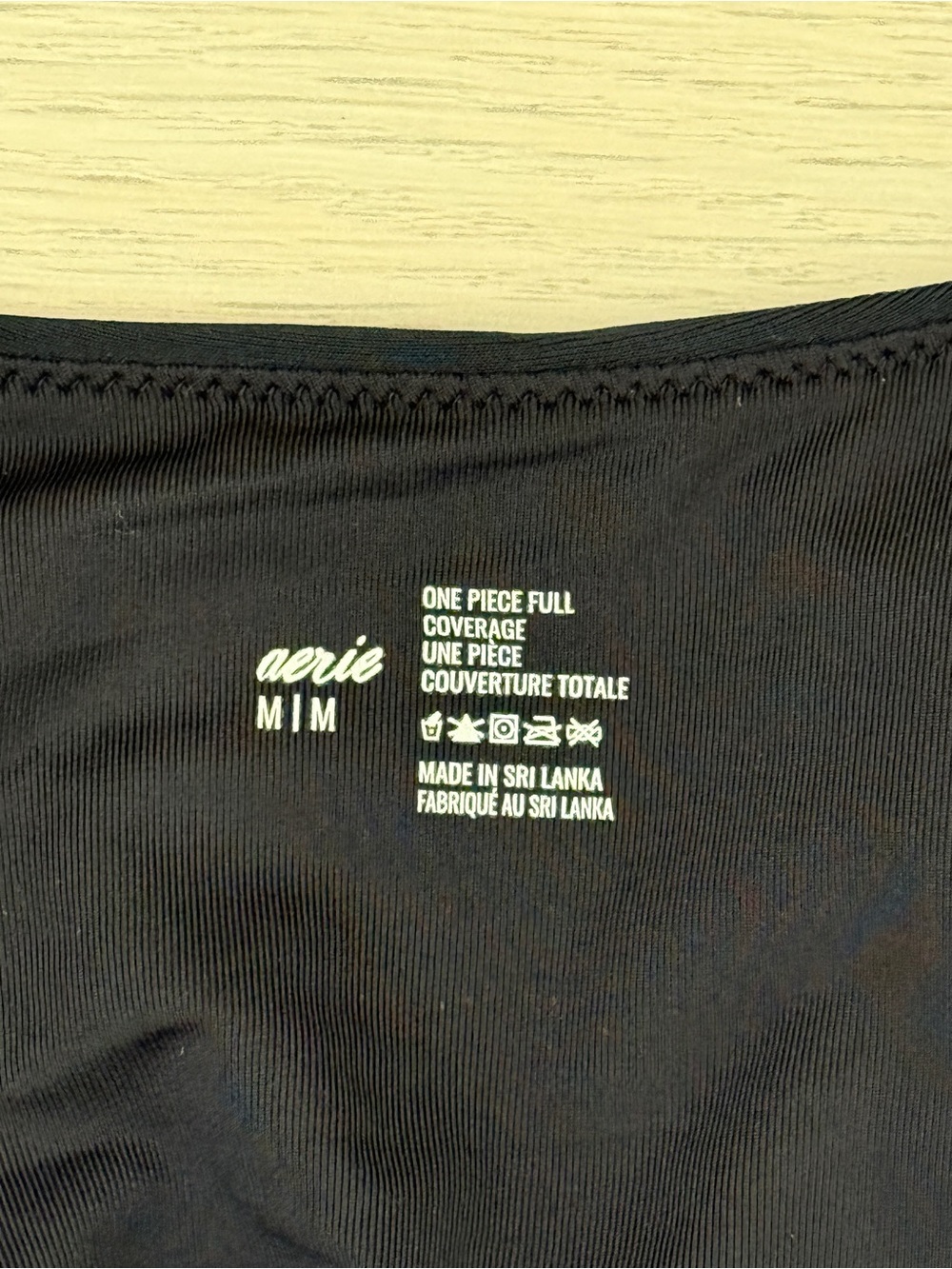 Aerie Black Wrap One-Piece Swimsuit size M - Picture 6 of 8